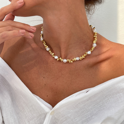 异形CCB仿珍珠项链女 2025冬季新潮时尚个性网红气质旅拍锁骨链