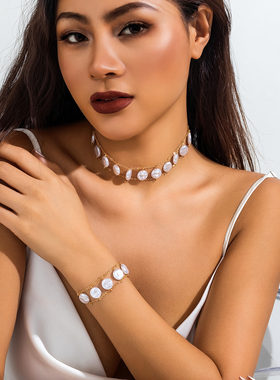 圆形凹凸仿珍珠手链脚链项链