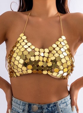 性感时尚亮片比基尼内衣胸链