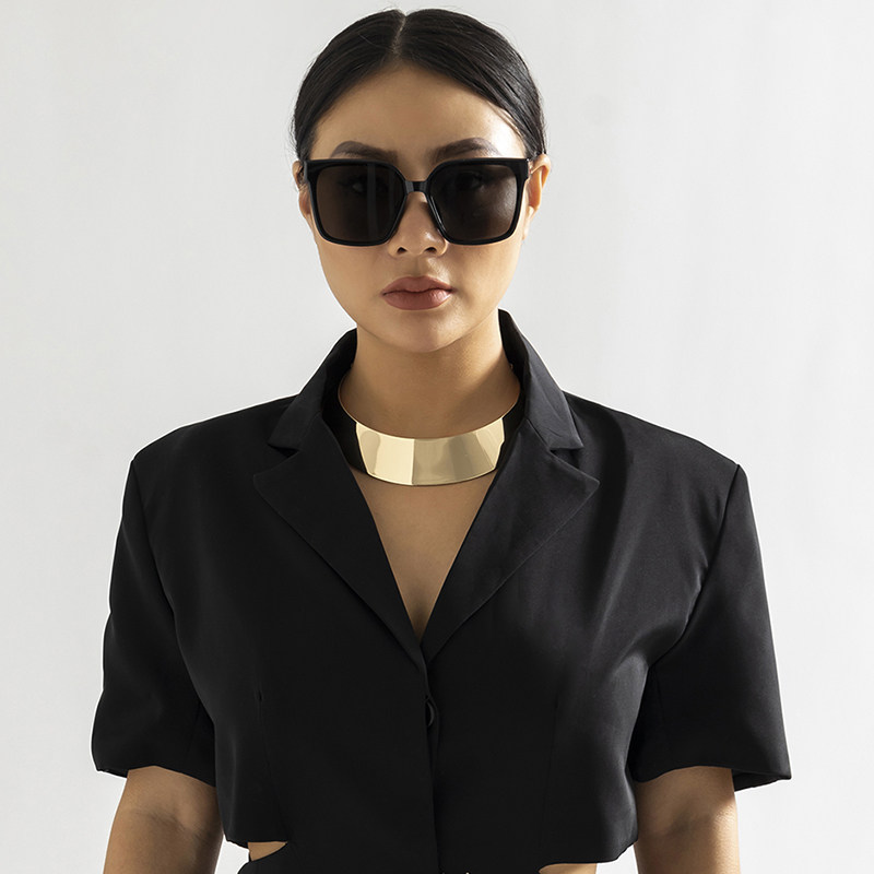 宽版光面金属项圈项链女 欧美时尚潮范凹造型时髦锁骨链chocker,饰品/流行首饰/时尚饰品新,项链,淘宝优惠券,粉丝福利购,淘宝优惠卷