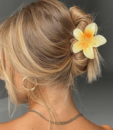 鸡蛋小花发夹女渐变花朵