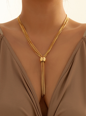 欧美饰品个性时尚百搭盒子项链