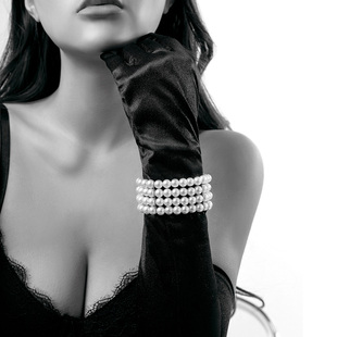 简约多层仿珍珠手链女 欧美时尚性感赫本风格宴会约会佩戴饰品