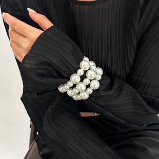 百搭网红旅行拍照配饰品 嘻哈时尚 3件套仿珍珠手链套装 欧美新款