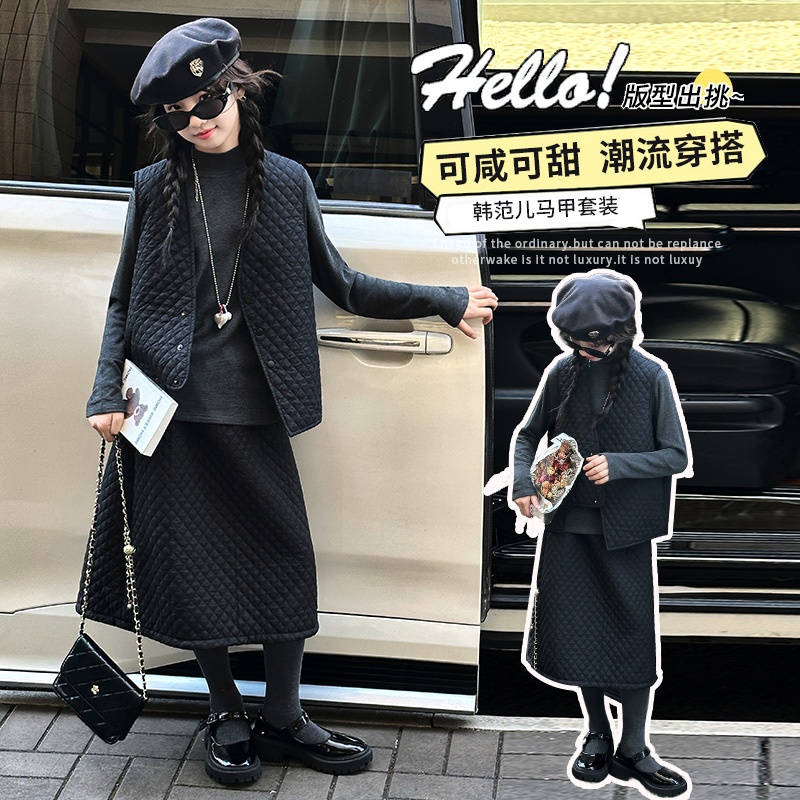 女童韩里韩气穿搭衣服冬女孩套装