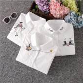 小女孩白衬衣 洋气2026春秋小学生儿童纯棉上衣新款 女大童衬衫 长袖