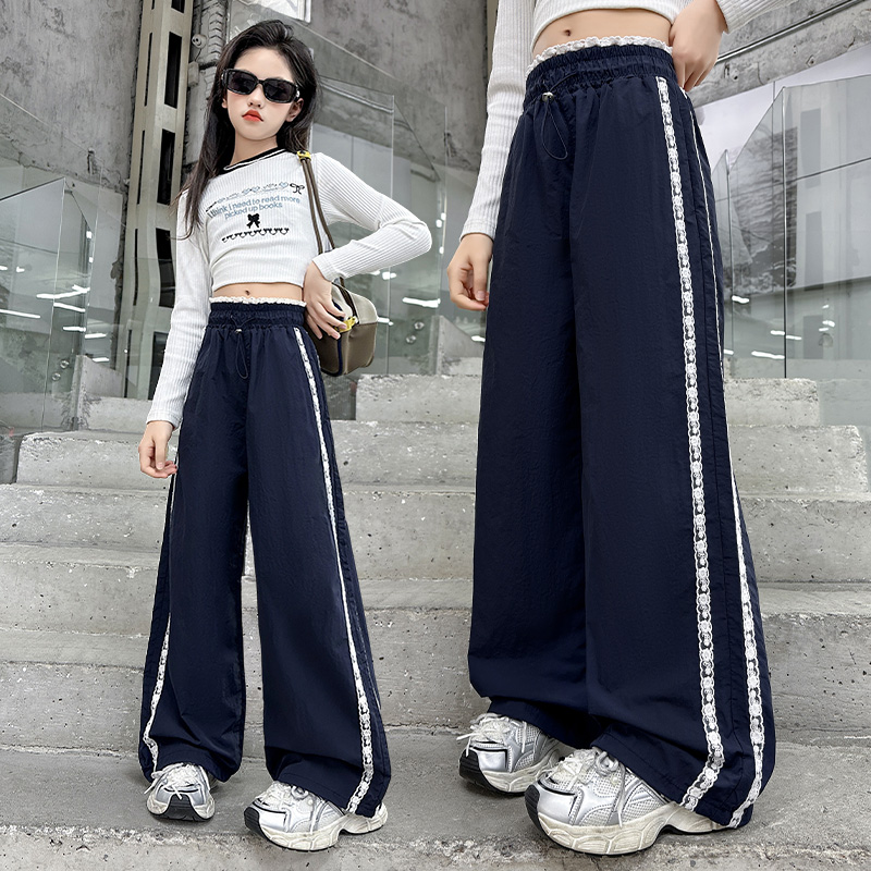 女童裤子春秋装独特超好看阔腿裤