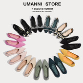 尖头针织蛋卷鞋 王妃鞋 flats 飞织编织鞋 平底单鞋 女外贸跨境women