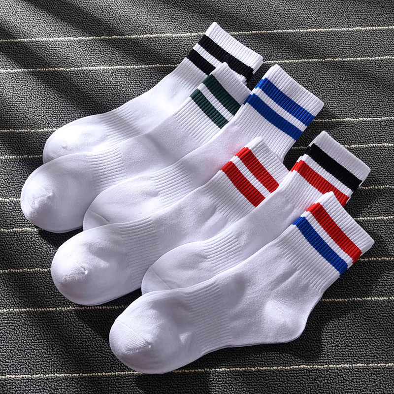 潮牌ins个性风四季两杆长筒袜