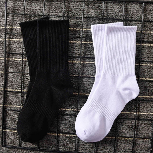 0长筒袜男士新款工业黑色白色