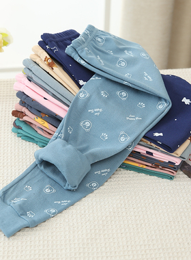 儿童纯棉秋裤单条女童内穿线裤宝宝薄款打底裤男童保暖裤秋冬睡裤