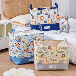 儿童衣服收纳箱卡通布艺加厚玩具收纳筐大容量超大束口玩偶收纳袋