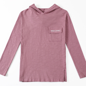 RM23821#纯棉竹节棉宽松大码胖mm连帽长袖T恤大码女装打底衫潮