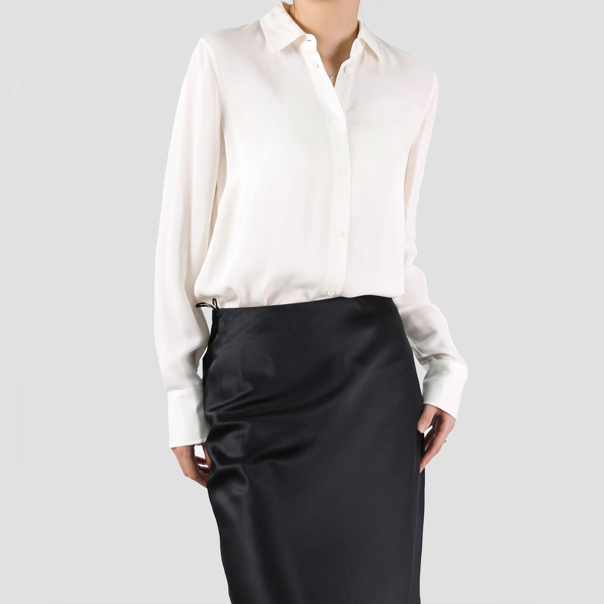 高级宽松显瘦桑蚕丝衬衣轻奢气质