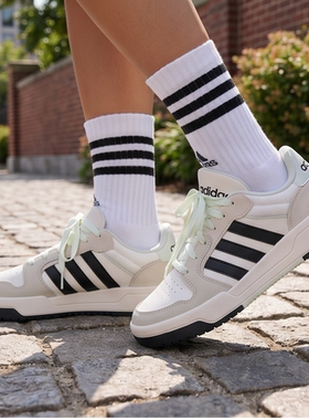 adidas阿迪达斯复古运动风低帮板鞋男女小白鞋休闲鞋JI2546