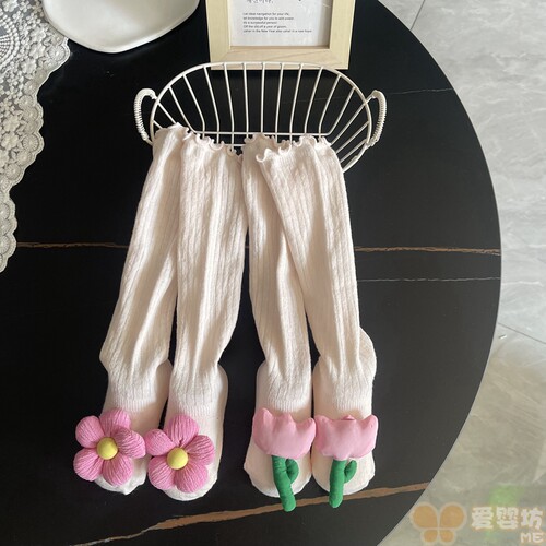 婴儿长袜子夏网眼纯棉宝宝公主袜