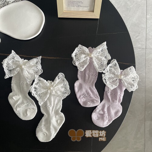 宝宝袜子薄款夏季中筒纯棉袜