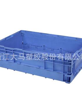 供应S50蓝色折叠式塑料仓库物流箱S系列周转箱欧标物流箱