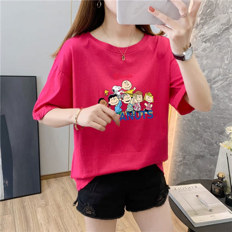 White cotton short sleeve t-shirt female 9 colors new summer T-shirt net red ins super fire top