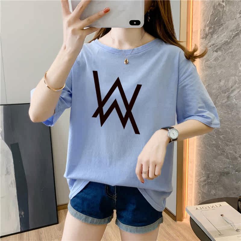 White cotton short sleeve t-shirt female 9 colors new summer T-shirt net red ins super fire top