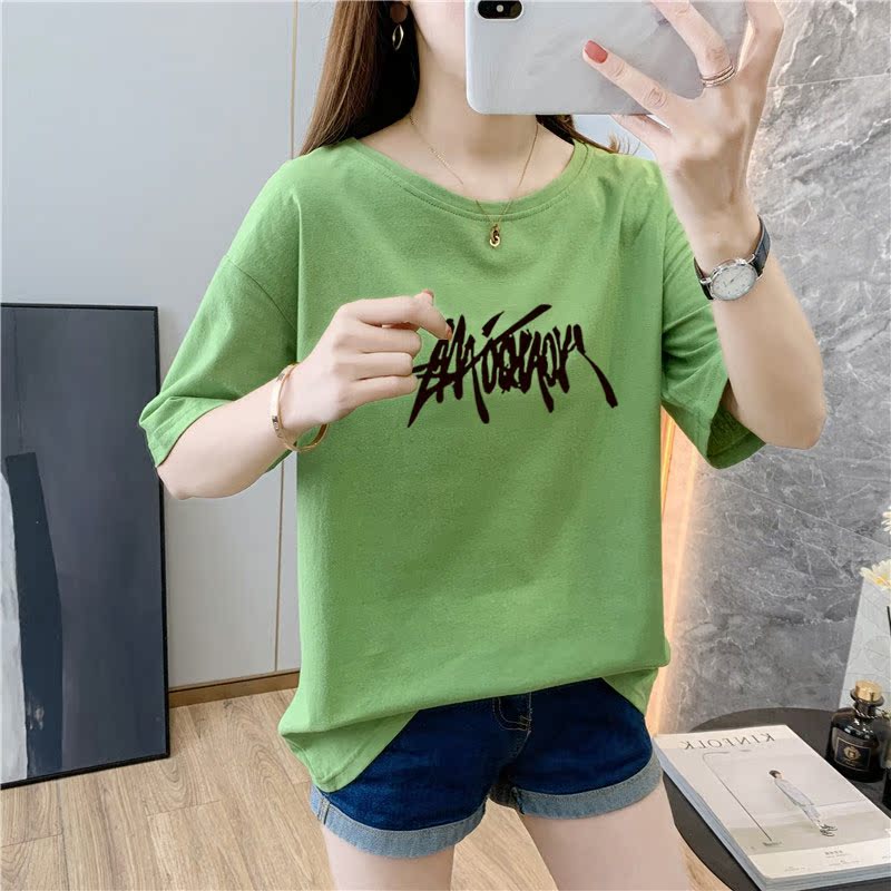 White cotton short sleeve t-shirt female 9 colors new summer T-shirt net red ins super fire top