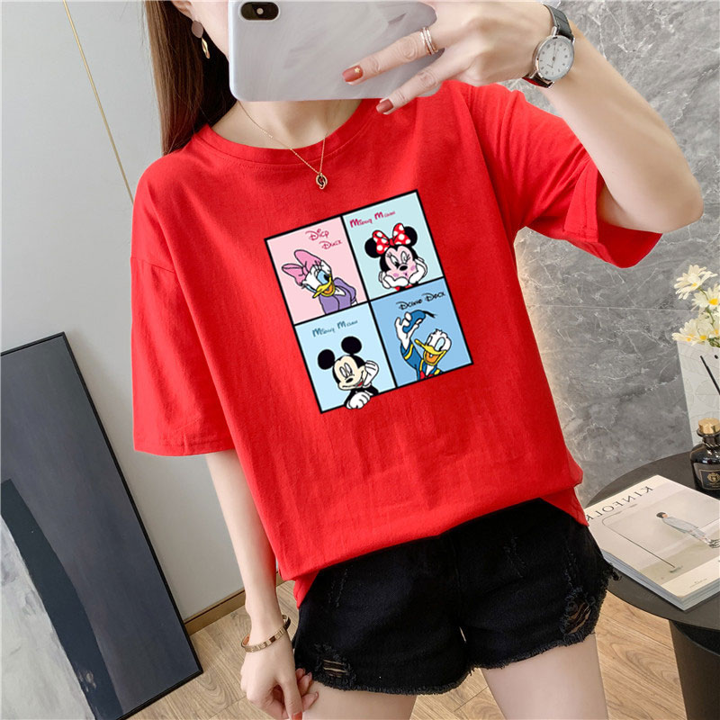 White cotton short sleeve t-shirt female 9 colors new summer T-shirt net red ins super fire top