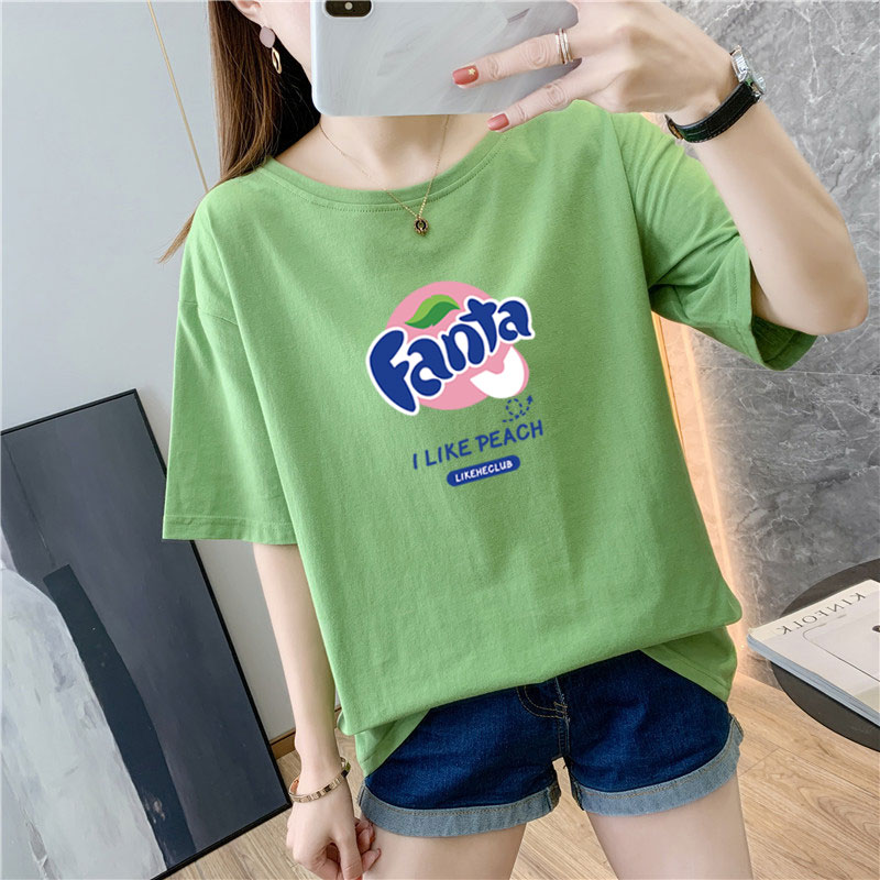 00% white cotton short sleeve t-shirt female 9 colors new summer T-shirt net red ins super fire top