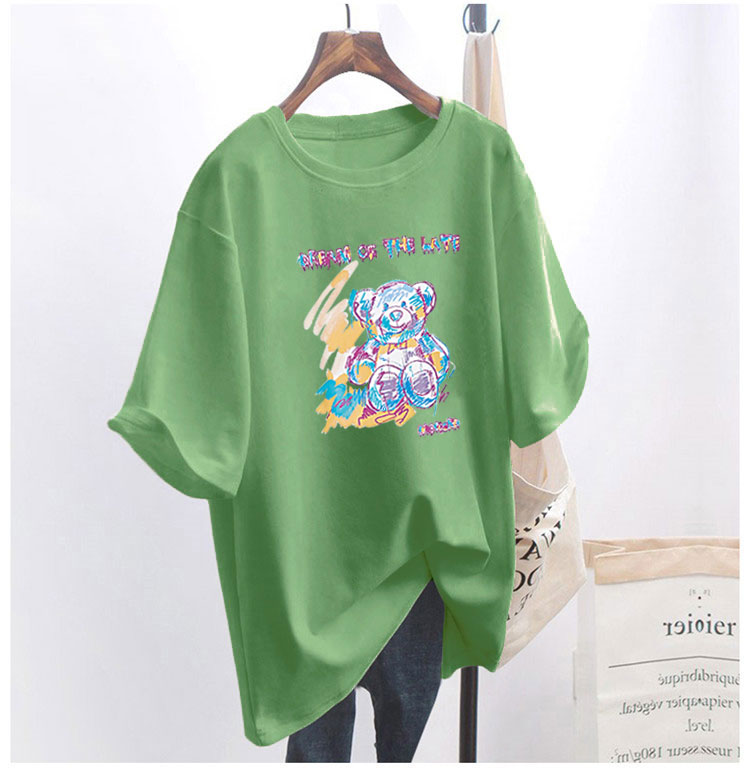 5 colors summer fat mm200kg plus size medium length 26pcs cotton Korean Short Sleeve T-Shirt