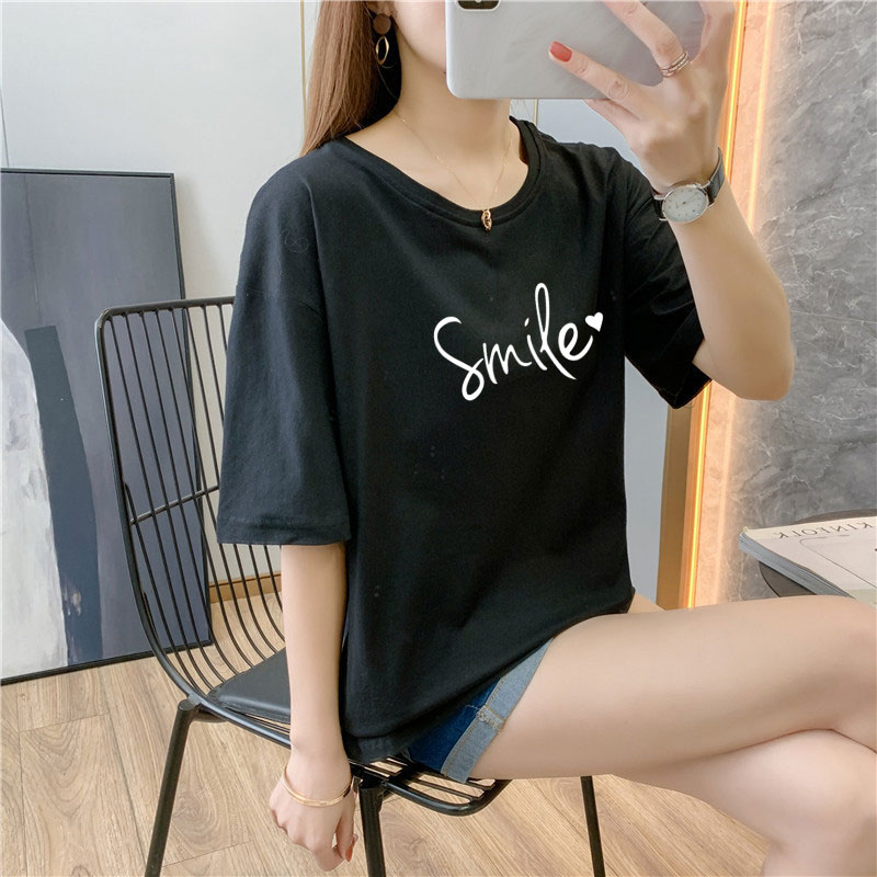 White cotton short sleeve t-shirt female 9 colors new summer T-shirt net red ins super fire top