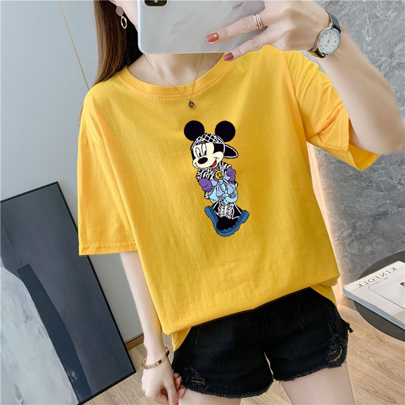 White cotton short sleeve t-shirt female 9 colors new summer T-shirt net red ins super fire top