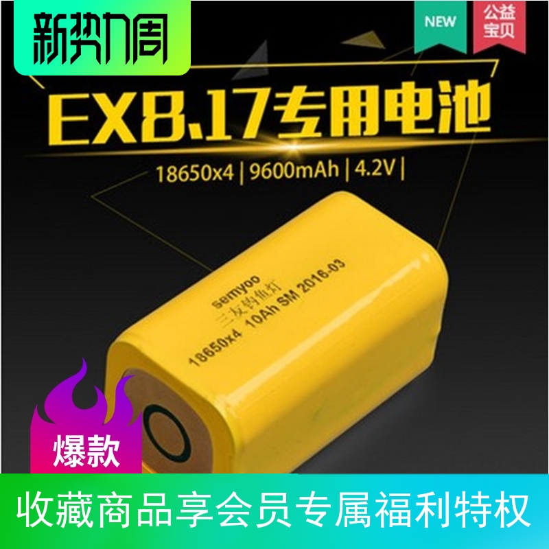 三友钓鱼夜钓灯配件EX8.17X6.16ex8.18专用电子可换原装4节电池组-封面