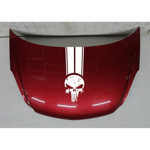 汽车机盖贴纸霸气骷髅头个性车头盖拉花引擎盖通用遮挡划痕装饰贴