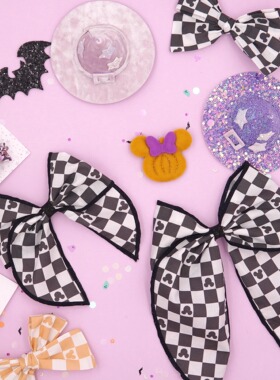 easymaker闪布手工DIY发夹ins蝴蝶结IG布艺蝴蝶结格子缎带布料边