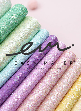 easymaker闪布手工DIY制作蝴蝶结ins款纯色布料发夹儿童发饰边夹1