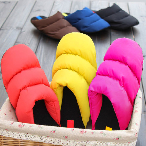 Conymee踩屎感静音软底羽绒棉鞋