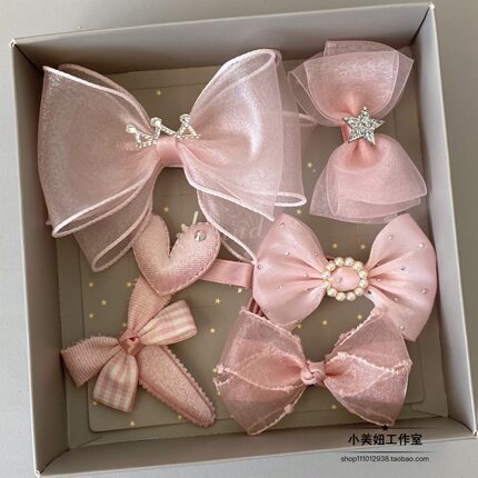 儿童发饰套装礼盒小女孩生日六一礼物女童头饰宝宝发夹皮筋