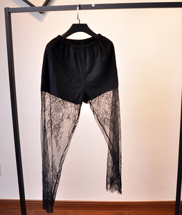 汉服打底裤家居服阔腿裤衬裤松紧宽松纯棉家居裤夏季长裤蕾丝裤