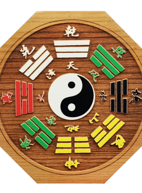 桃木八卦盘阴阳镜太极图