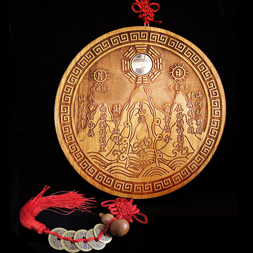 桃木山海镇八卦镜凸镜室内外挂件