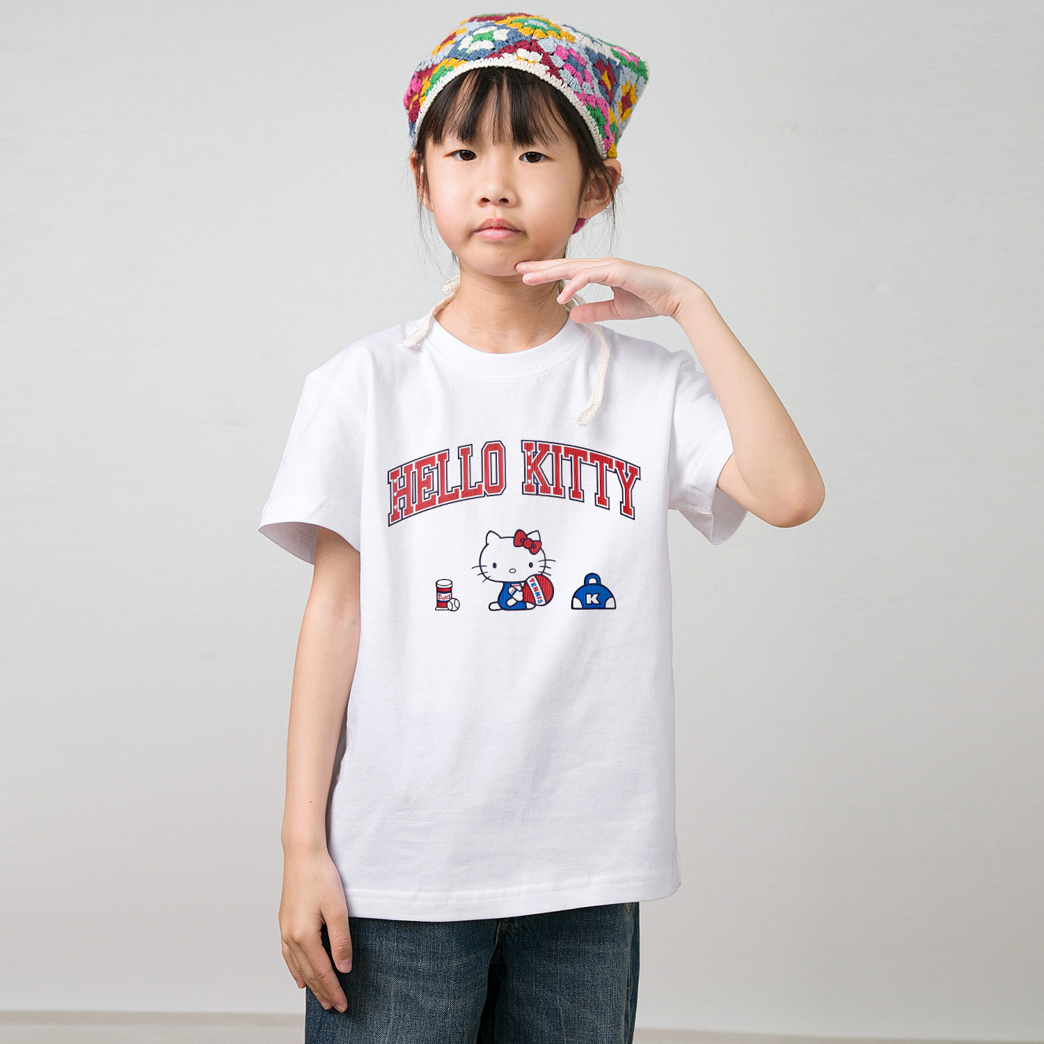 hello Kitty可爱小猫咪 透气印花夏季短袖T恤男女幼儿园儿童装