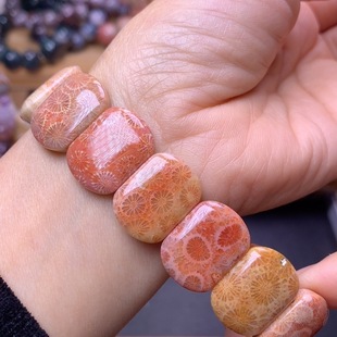 珊瑚玉手牌立体花朵