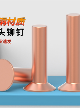 GB869紫铜敲击式沉头铆钉M2M2.5M3M4M5M6M8 实心平头平锥头铜铆钉