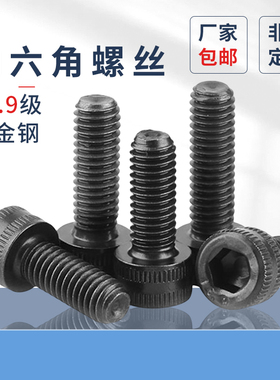 PF14.9级高强度内六角螺丝合金钢加长杯头螺栓螺钉M6-M10M12M16