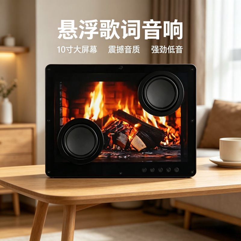 悬浮透明歌词音箱家用复古音响