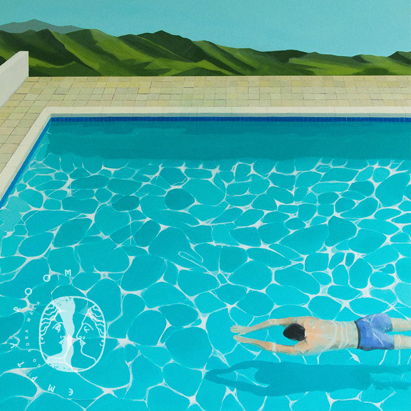 darek泳池艺术家装饰画卧室书房