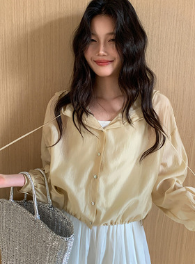 MOXI十三行女装2026年春季新款休闲连帽天丝防晒衫纯色外套上衣女