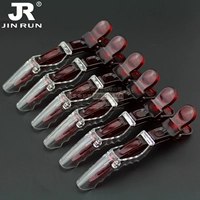 3 кусочки хрустального клипа-6 винных красных 6