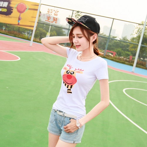 Летняя одежда, футболка с коротким рукавом, топ для школьников, коллекция 2023, в корейском стиле