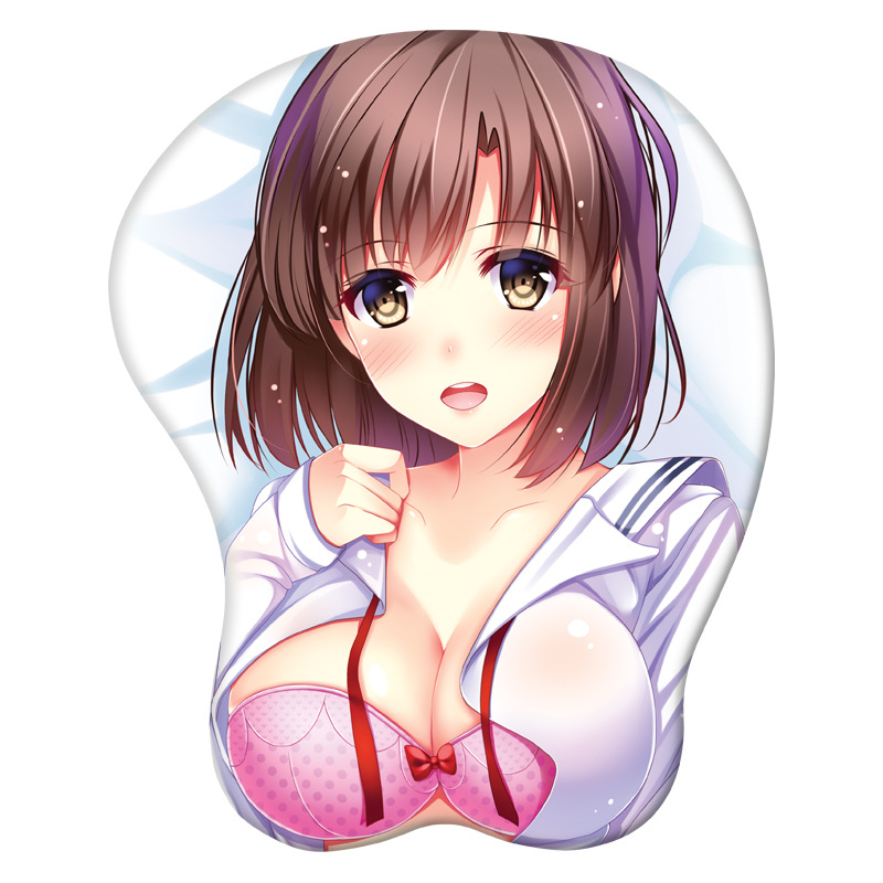路人女主加藤惠大胸3d立体鼠标垫护腕禁欲系粉嫩少女心软萌治愈系