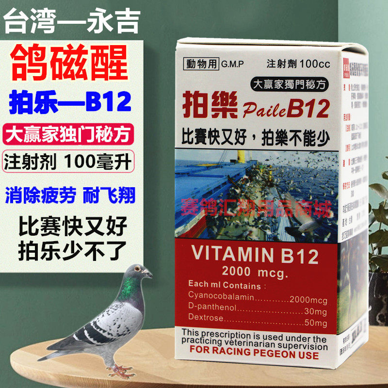 台湾永吉【拍乐paile维生素B12】100毫升/鸽药/鸽磁醒拍乐补体能